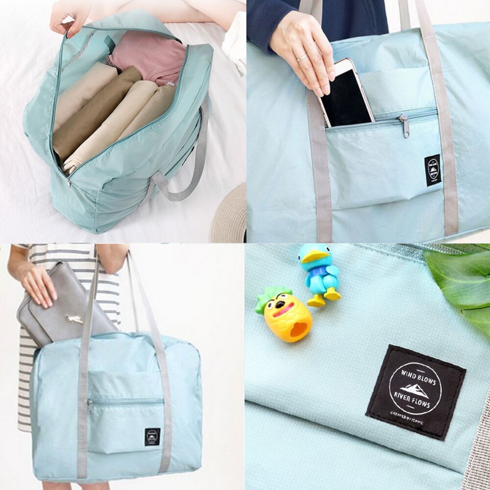 Large Capacity Travel Bags Men Clothing Organize Travel Bag Storage Bags Luggage Bag Women Handbag Petal Butterfly Printing