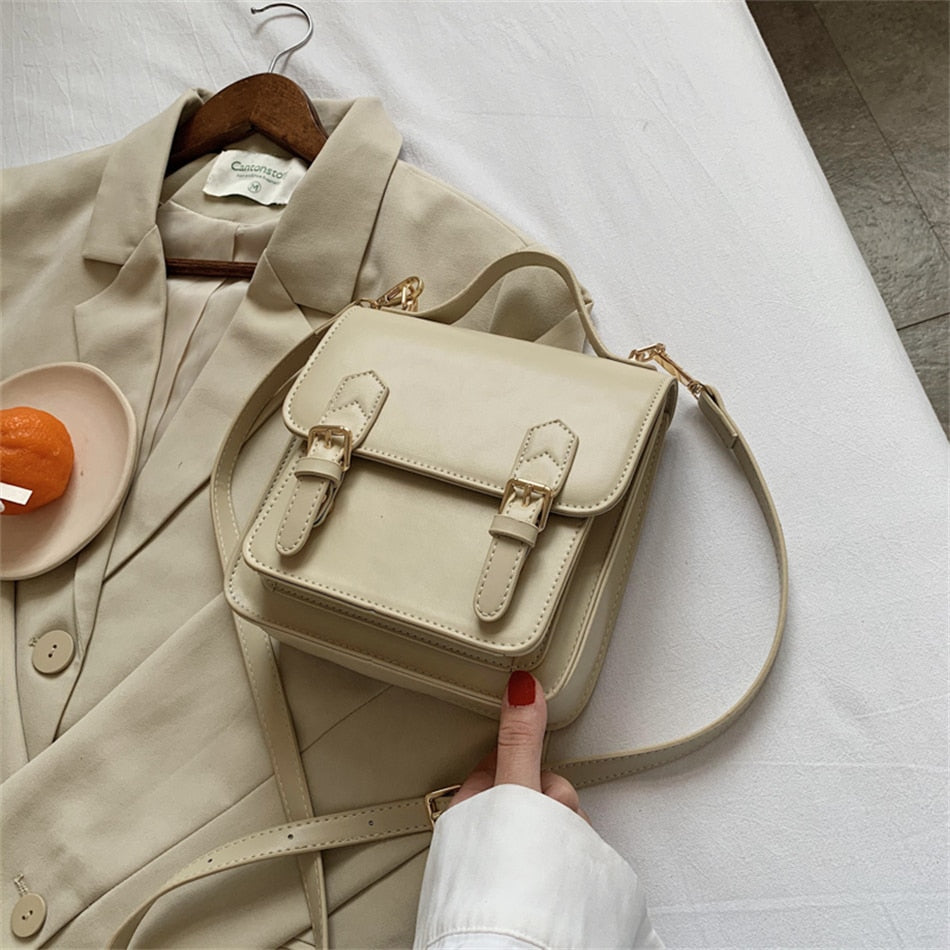 Elegant Female Tote Mini Bag New High Quality PU Leather Women's Designer Handbag Vintage Ladies Shoulder Messenger Bag