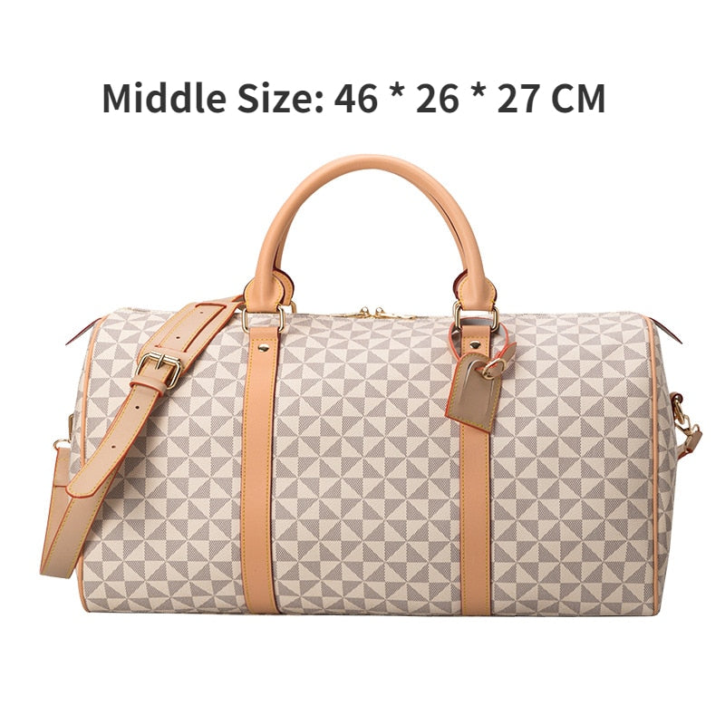 Fashion Waterproof Travel Bags Men/Women Fitness Handbag Leather Shoulder Bag Business Large Travel Tote Luggage Bag Male/Female
