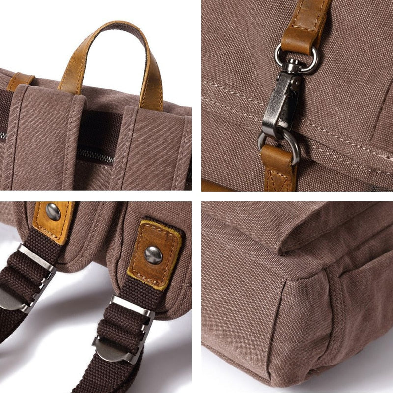 Vintage Travel Bags For Men New Canvas Backpack Luggage Rucksack Casual School Bags Mochila Laptop Backpacks