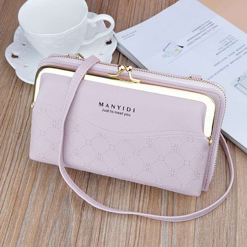 Luxury Women's Handbags Pu Leather Bag For Woman Female Clutch Phone Bags Women Business Card Holder Wallet Shoulder Bag