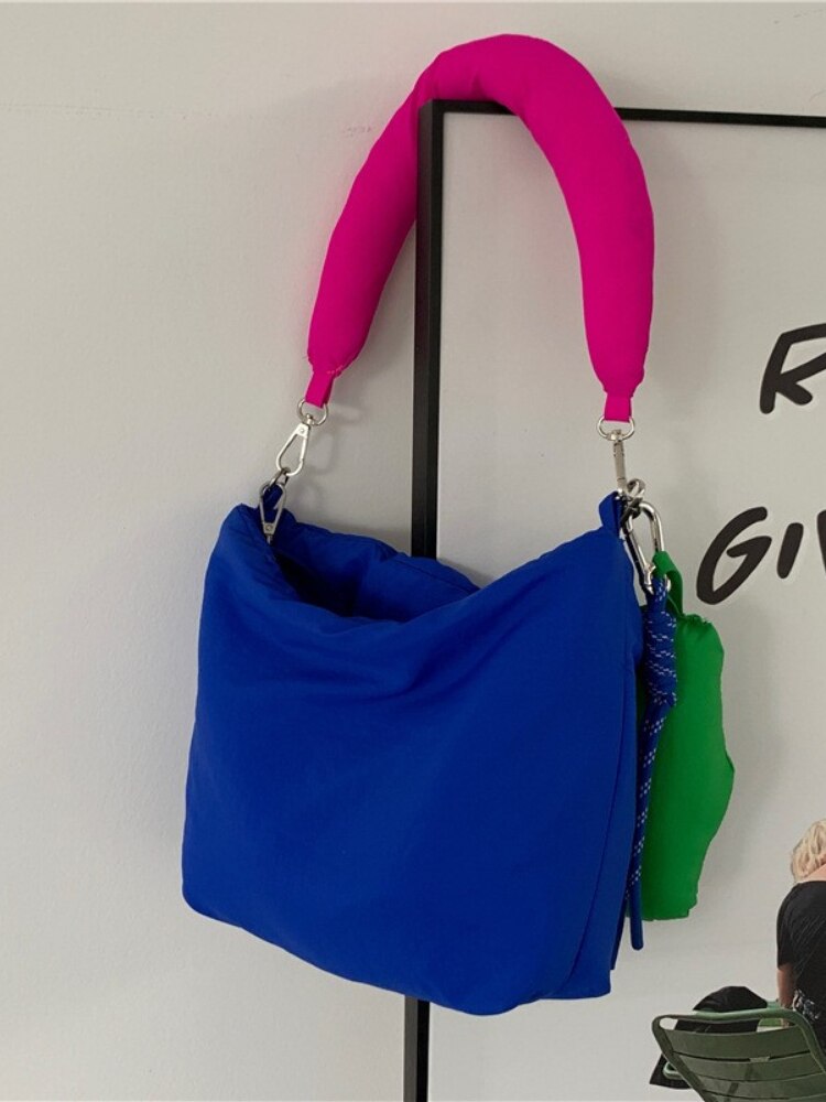 Women Bag Nylon Square Shoulder Bags Handbags Pures and Bags Crossbody Fashion SOFT Zipper Girls Bag All-match