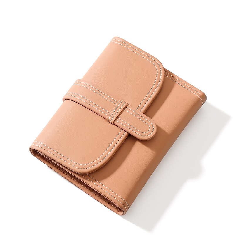 Visible Stitches Fashion Small Wallet for Women Brand Tri-fold Wallets Card Holder Purse Female Purses Short Clutch Carteras NEW