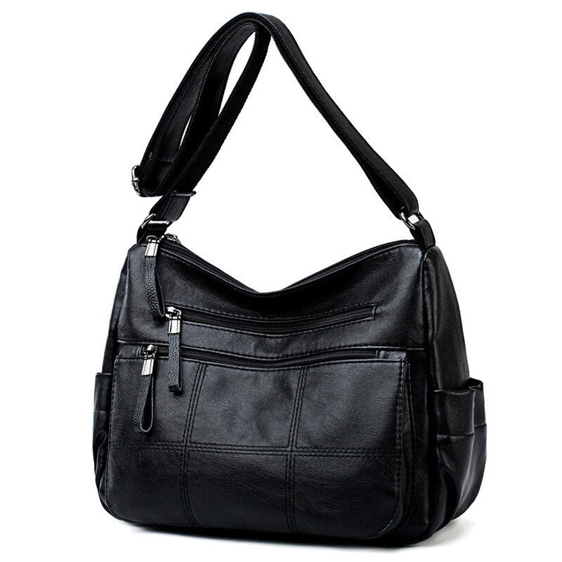 2 Layers Genuine Brand Leather Shoulder Messenger Luxury Handbags Women Bags Designer High Quality Crossbody Bags for Women Sac
