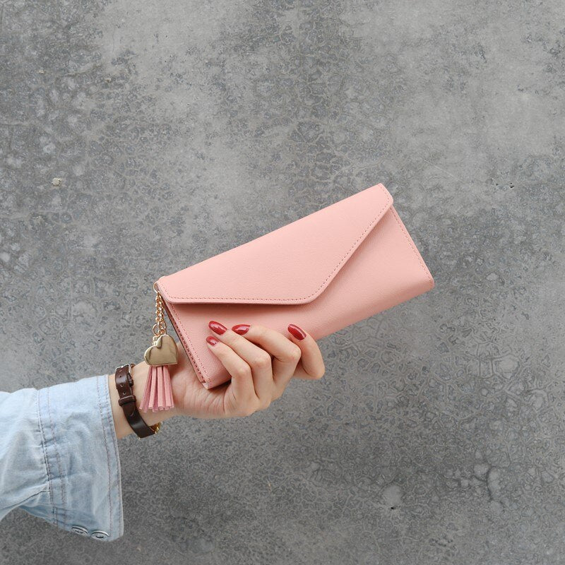 Fashion Women Wallets Simple Zipper Purses Black White Gray Red Long Section Clutch Wallet Soft PU Leather Money Bag