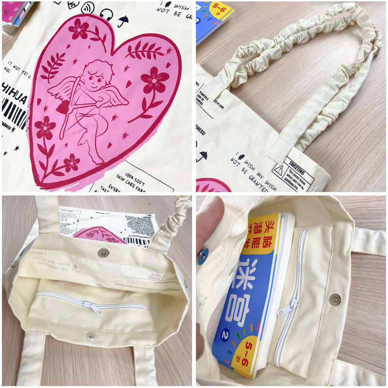 Youda Women Canvas Shopping Bag Female Canvas Cloth Shoulder Bags Eco Handbag Tote Reusable Grocery Shopper Students Book Pack