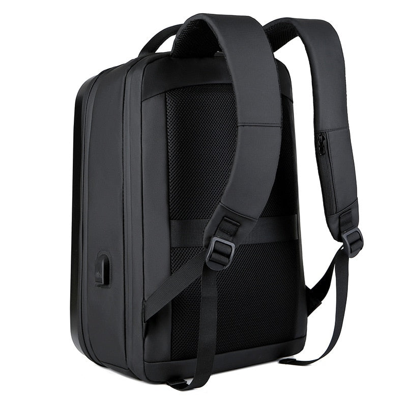 Hard shell backpack 17 inch large capacity computer backpack ABS travel bag USB business backpack can be sent on behalf of