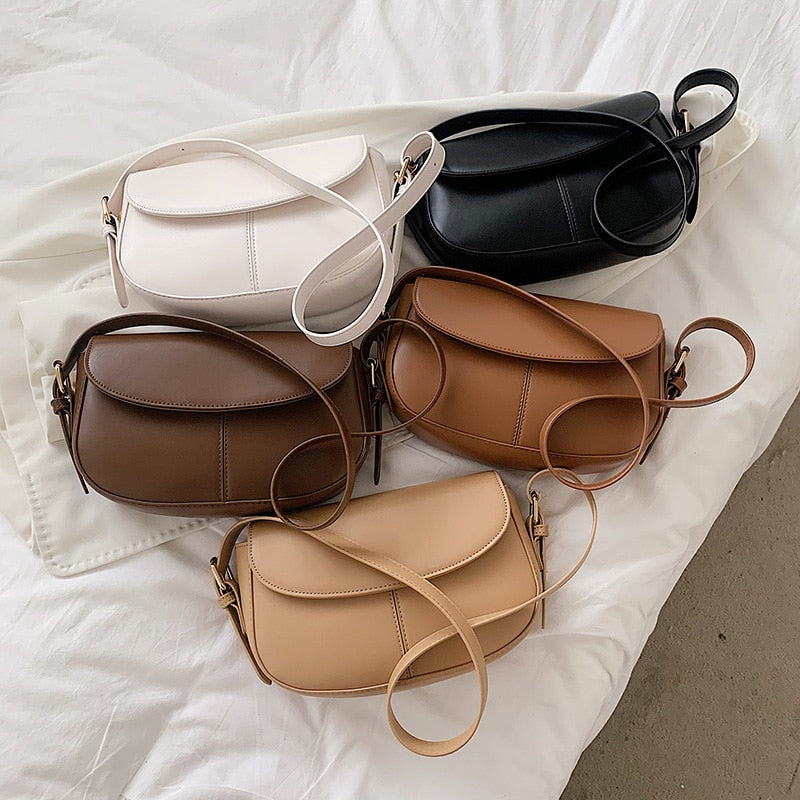 HOCODO Quality Pu Leather Shoulder Bag For Women Solid Color Handbag Female Simple Cross Body Bag Multifunction Women'S Bag