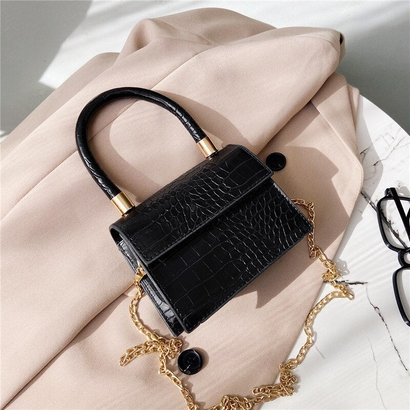 Ladies Handbags Mini Stone Pattern Crocodile Pattern Crossbody Shoulder Bags Fashion Crossbody Handbags Wallets Сумки женские