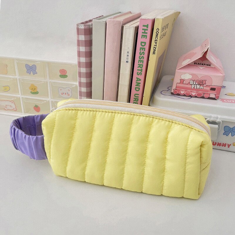 1Pc New Macaron Color Soft Makeup Bag For Women Zipper Large Female's Cosmetic Case Travel Make Up Toiletry Bag Washing Pouch