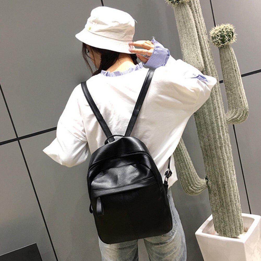 Women's Bag Leather Backpack Satchel Travel School Rucksack sac a dos femme mochilas femininas estilosas bolso mochila mujer
