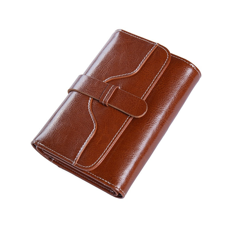 Woman Wallet Genuine Leather Wallets for Women Fashion Luxury High Quality RFID Card Holder Purse Female Clutch Bag