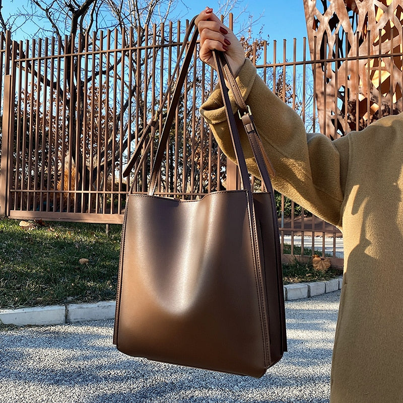 New High Quality PU Leather Vintage Fashion Female Tote Women's Designer hasp Handbag High capacity Shoulder Messenger Bag