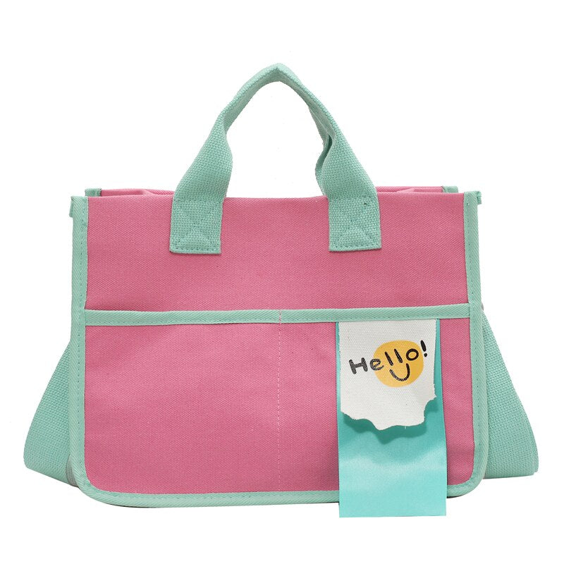 Women Bags Casual Handbag New Fashion Tote Bags for Women Large Capacity Shoulder Bag Canvas Panelled Messenger Bags Casual Tote