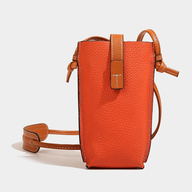 Genuine Leather Women's Shoulder Bag Fashion Trend Mobile Phone Bag Ladies Messenger Bag Simple Crossbody Bag With Card Holder