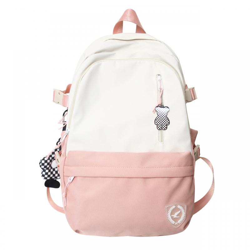 Panelled Pattern School Backpack Women's Backpacks for Teenagers Girls Large Capacity Casual Women Bag Schoolbag Mochila