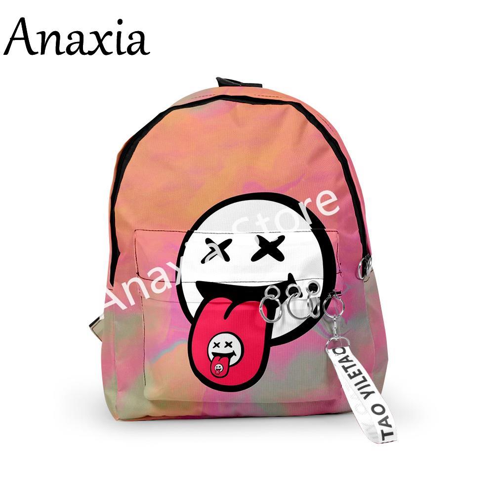 Creative Popular Backpacks Boys/Girls pupil School Bags 3D Print Keychains Oxford Waterproof Funny Cute Small Backpacks