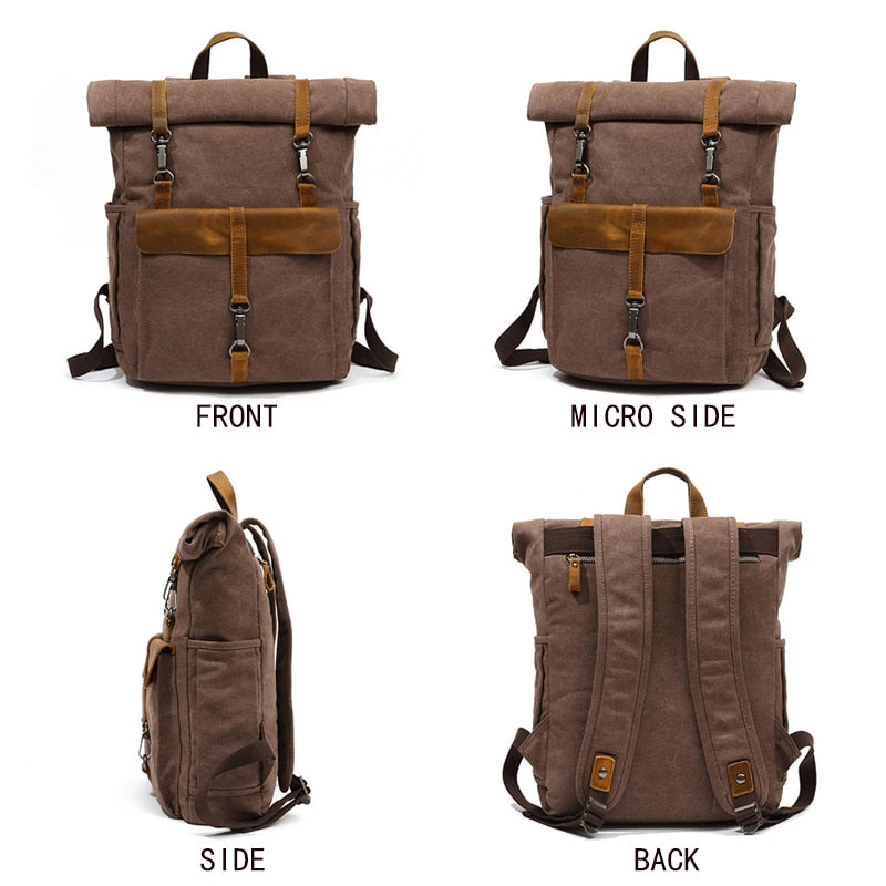 Vintage Travel Bags For Men New Canvas Backpack Luggage Rucksack Casual School Bags Mochila Laptop Backpacks
