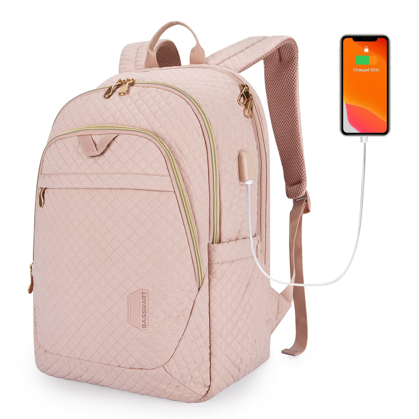 BAGSMART Anti-theft Waterproof 15.6 Inch Laptop Backpack School Backpacks USB Charging Port Men Business Travel Backpack Women