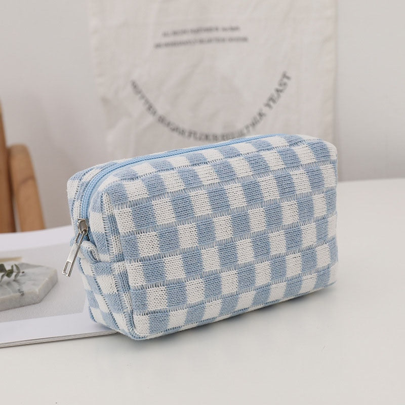 Zipper Pouch Lipsticks Make Up Brush Bag Makeup Pouch 3D Flower Print Cosmetic Bag Vintage Style Women Pencil Case Makeup Bag