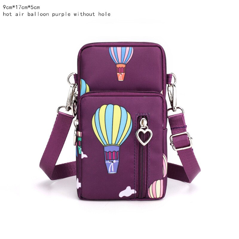 Women Fashion Summer Shoulder Bag Oxford Waterproof Handbag Wrist Pouch Wallet Girl's Sports Mobile Phone Bag Crossbody Bags