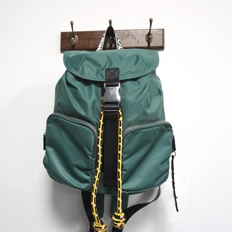 Fashion Brand Tassel Women's Backpack Nylon Waterproof Travel Female Backpacks Casual Large Capacity Flap School Backpack Bolsos