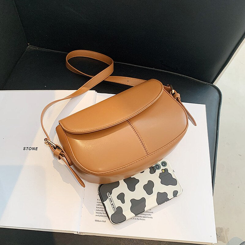 HOCODO Quality Pu Leather Shoulder Bag For Women Solid Color Handbag Female Simple Cross Body Bag Multifunction Women'S Bag
