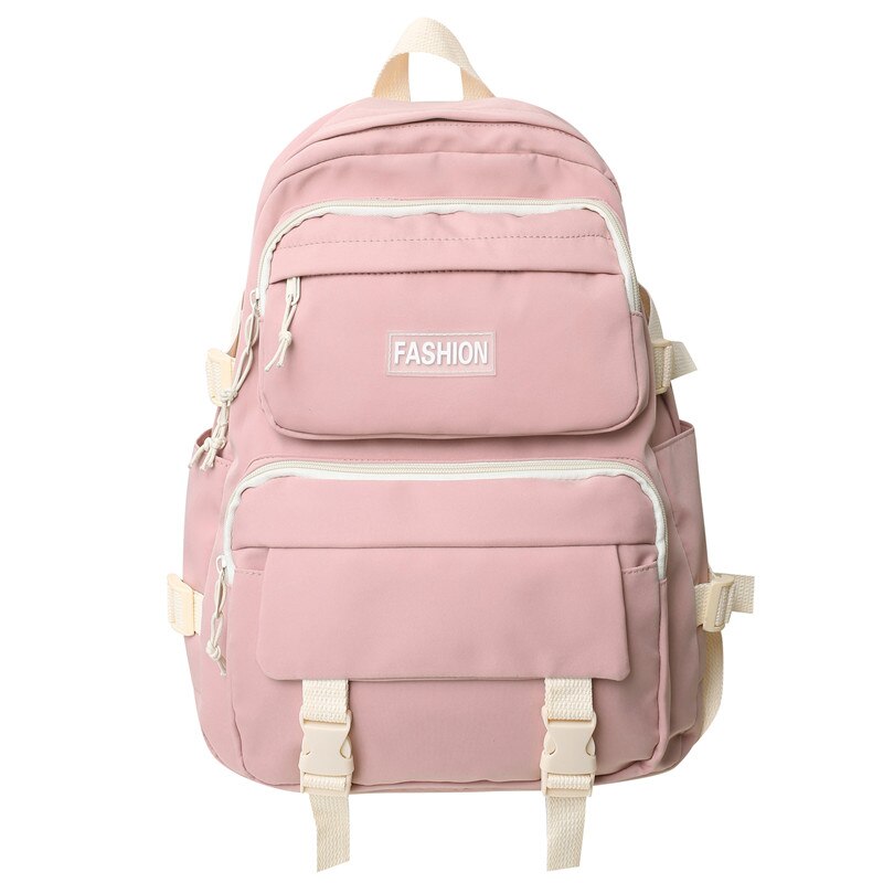 Laptop Backpacks Nylon Backpack Multi-pocket Multifunction Waterproof Large Capacity Solid Color Women Bag School Backpack