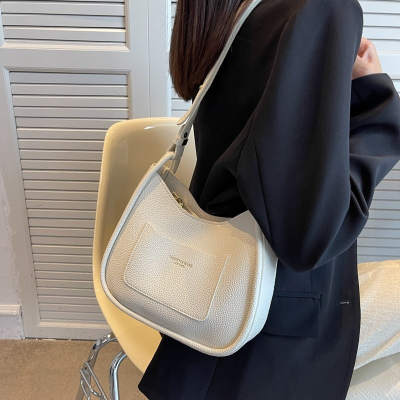 Stylish Women's Lady Messenger Bag Solid Color Shopping Bags PU Leather Bag Satchel Woman Female Cross Body Single Shoulder Bag