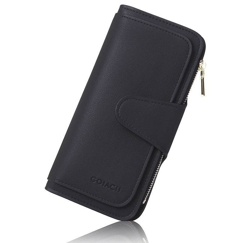 Women's Wallet Fashion Luxury Clutch Bag Long RFID Leather Wallet Four Fold Credit Card Holder Purse Brand Wallets For Women