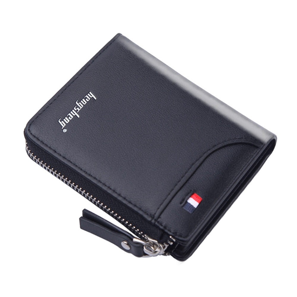wallet for men short Casual carteras Short Wallets PU Leather Male billetera hombre luxury small Zipper coins bag cartera hombr