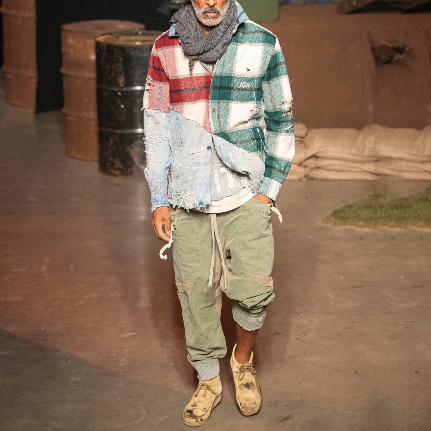 xiangtuibao - Mens Fashion Stitching Pull-out Casual Pants