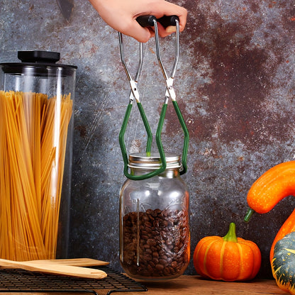 1pc Stainless Steel Canning Jar Lifter, Safe And Efficient Canning Tongs, Wide‑Mouth Clip With Grip Handle, For Easy Handling And Secure Grip, For Hot Jars Are Removed From Boiling Water Or Steam, Kitchen Supplies