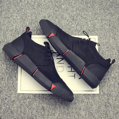 xiangtuibao Shoes Men Black Spring Autumn Men Casual Shoes Leather Breathable Fashion Men Shoes High Quality