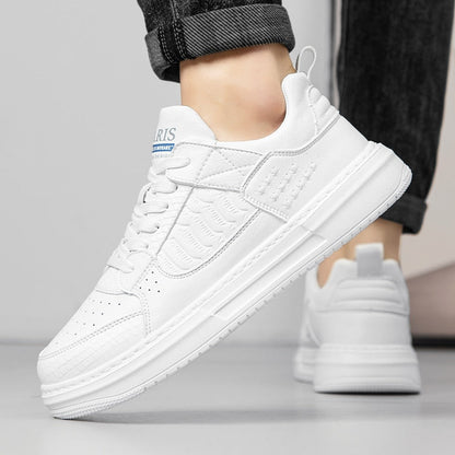 xiangtuibao Spring New Shoes for Men Fashion Skateboarding Shoes Striped Trend Casual Sneakers White Street Style Platform Sneakers