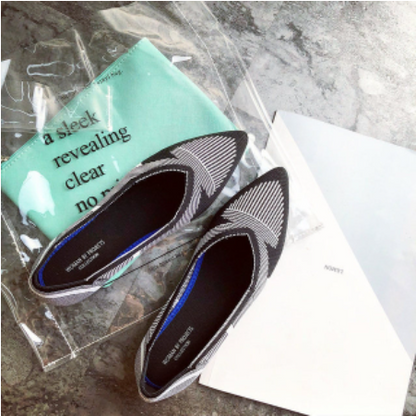 Pointed Toe flats Ladies flat Shoes Comfortable Ballet Knit De Mujer Loafers Autumn Gestante Boat Shoes Soft Bottom Women's Shoe