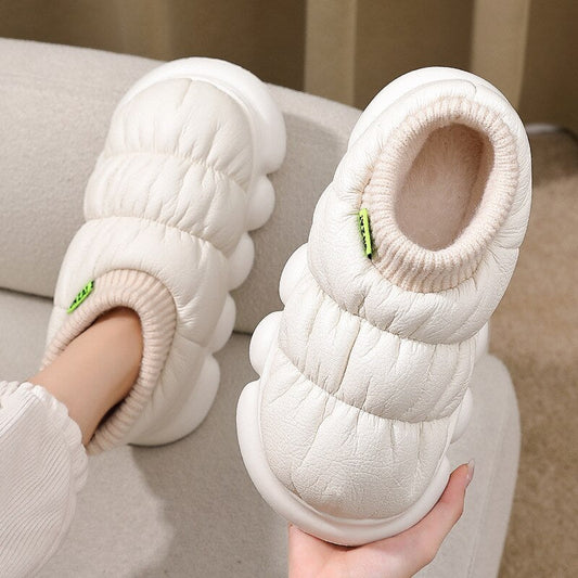 xiangtuibao Winter Platform Shoes High Heels Female Furry Snow Boots Soft Warm Ladies Clould Footwear Waterproof PU Leather Ankle Boot