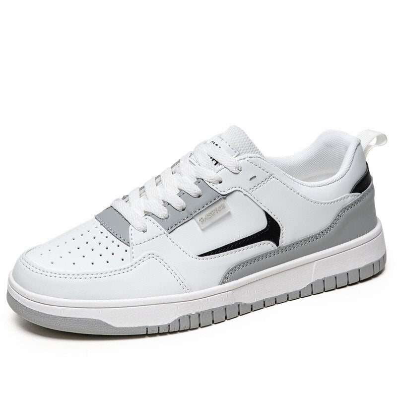 xiangtuibao New Shoes for Men Fashion Korean Style Casual Shoes Comfortable Skateboarding Sneakers Mixed Colors Lace Up Walking Shoes