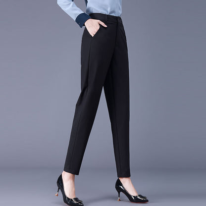 xiangtuibao White Suit Pants for Women  Spring, Summer, Autumn New Cargo Pants High Waist plus Size Trousers Straight Ankle-Tied Harem Pants