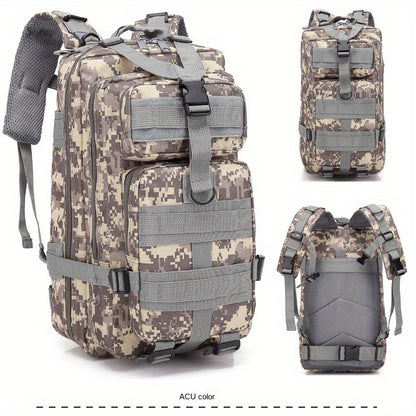 1pc Men's Large-capacity Hiking Backpack, Multi-functional Camouflage Sports Outdoor Mountaineering Backpack