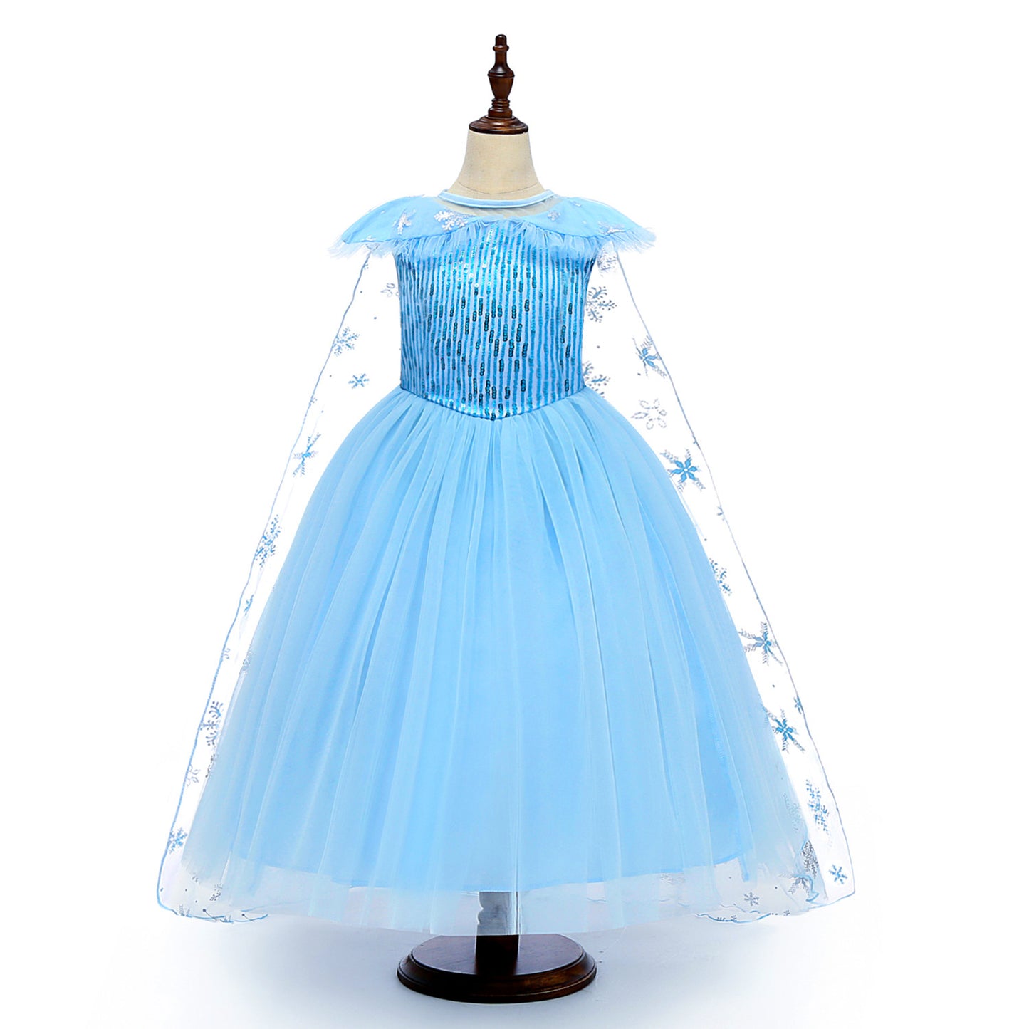 Xiangtuibao Sleeveless Elsa's Princess Dress Frozen Elsa Elsa Girl's Dress Blue Pettiskirt Cross-Border Hair Generation