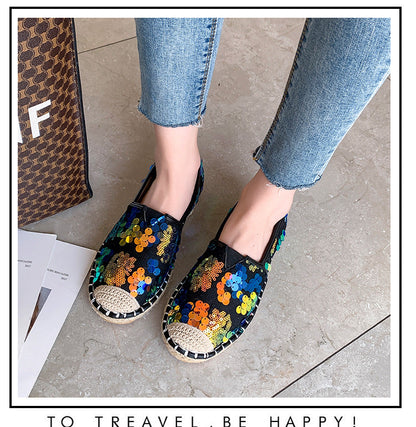 Hot Sale Women Flat Shoes Bling Ballet Loafers Ladies Without Heels Woman's Slip-on Shoes Casual Walk Shoes for Women