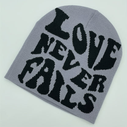 1pc Y2K Knitted Jacquard Letter LOVE Hip-hop Hat For Outdoor Sports To Keep Warm