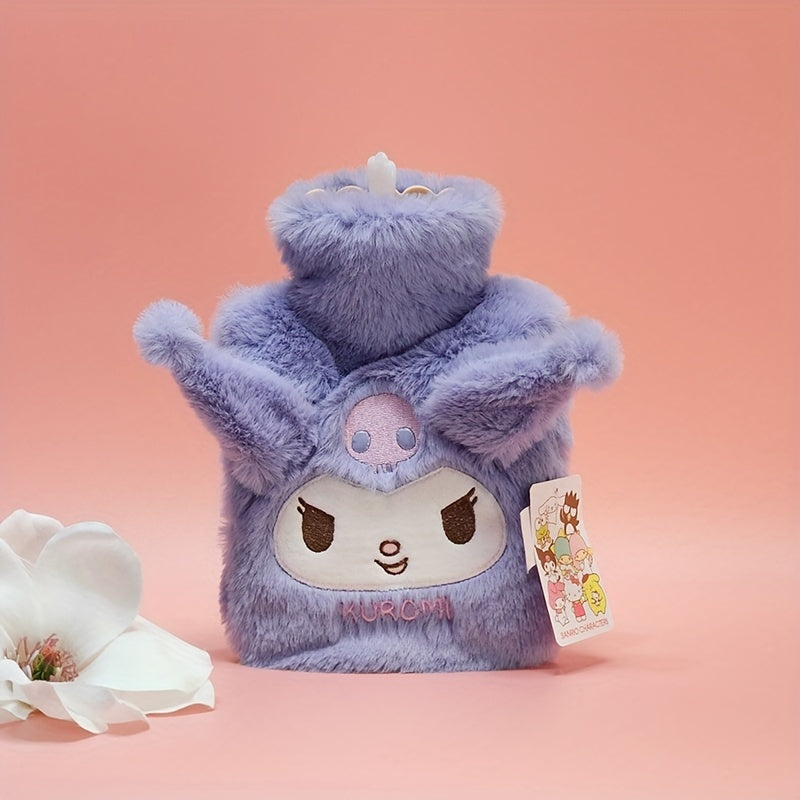 [Authorized]1PC Officially Licensed By Sanrio Hot Water Bottle Girls Cute Water-filled Hand Warmer 33.8 Fluid Ounces Plush Cover Removable And Washable