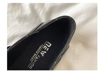 xiangtuibao Vintage Buckle Strap Square Toe Mules Brown Shoes Women Fashion Designer Elegant Black Loafers Casual Wild Spring Platform Flats