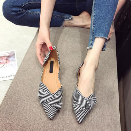 xiangtuibao  Fashion Flats for Women Shoes  Spring Summer Boat Shoes Pointed toe Casual Slip-on Shoes Elegant Ladies Footwear A1394