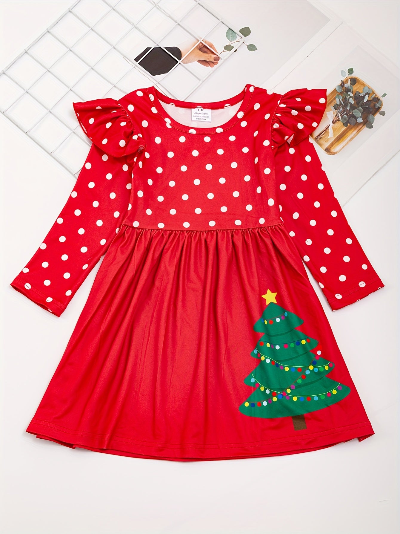1pc (Not 2pcs, Please Purchase Boy's Or Girl's Clothing Separately)Sister And Brother Matching Christmas Tree Print Dress Or Shirt, Brother/Sister Clothes For Family Daily And Outdoor Activities