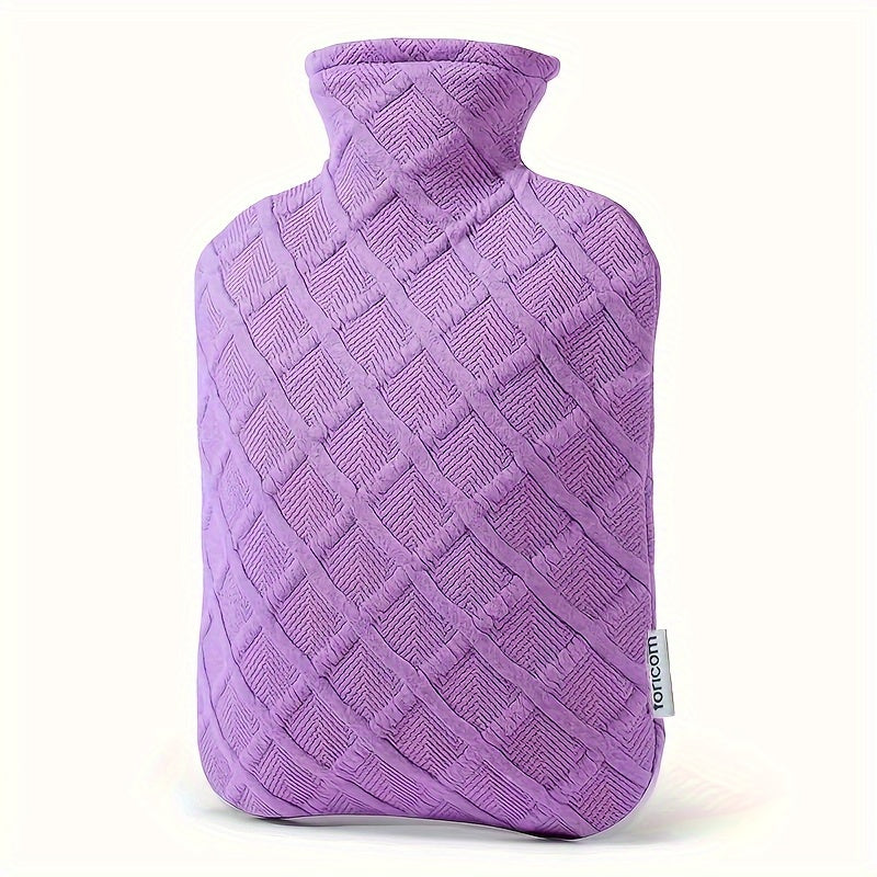 FORICOM Hot Water Bottle With Soft Cover, 67.63oz Hot Water Bag For Menstrual Cramps, Neck And Shoulder Pain Relief, Hot And Cold Therapies, Hand Feet Warmer.