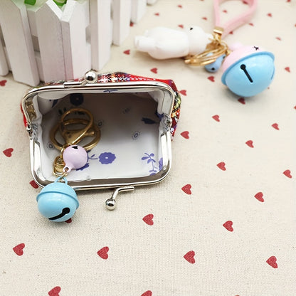 1pc Girl's Christmas Gift Bag, Snow Pattern Purse, Jewelry Storage Bag for stocking stuffers