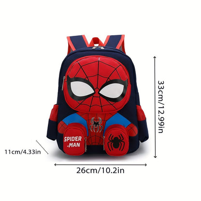 Disney Spider-Man Backpack - Officially Licensed, Vibrant Cartoon Design, Spacious School Bag with Handy Water Bottle Pocket